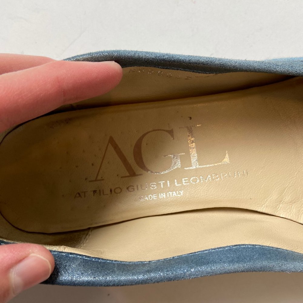 AGL Attilio Giusti Leombruni Womens Blue Slip On Ballet Flats Size US 8 EUR 38.5 - Picture 9 of 9